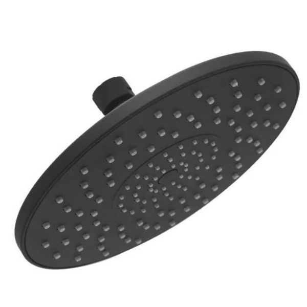 Shower Rose Abs Round 220mm Black - Blister