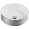 Sianna Countertop Basin Polished White & Silver