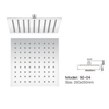 Slim Square Shower Head 
