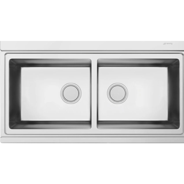 Smeg Stainless Steel Double Bowl Ultra Low Profile