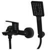 Spring Black Bath Mixer Wall Type