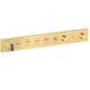 Thermostatic Module Select 670/90, Concealed Installation for 5 Functions Brushed Gold Optic
