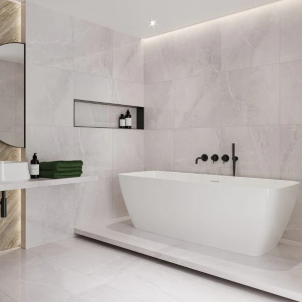 Tioga White Matt Full Body Porcelain