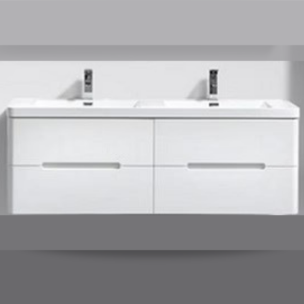 Venice 1500 Gloss Grey Four Draw Vanity Set