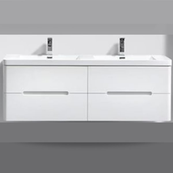 Venice 1500 White Four Draw Vanity Set