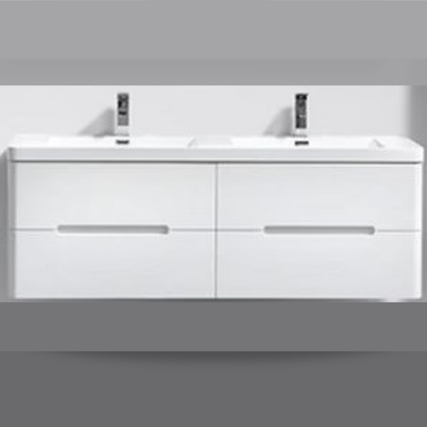 Venice 1500 White Oak Four Draw Vanity Set