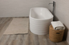 Vettore Freestanding Bath Euro Silk Matte White 1820x830x545mm