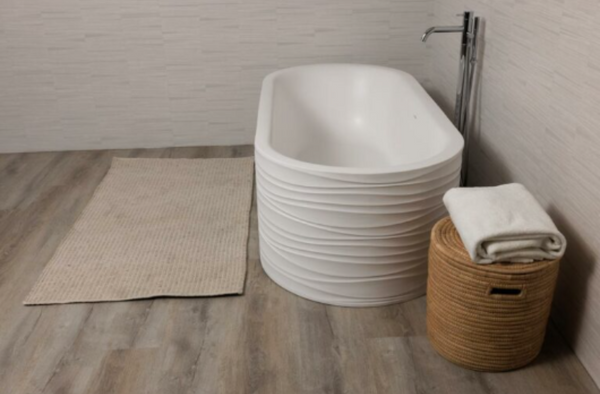 Vettore Freestanding Bath Euro Silk Matte White 1820x830x545mm