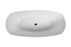 Vivian Freestanding Bath Polished White 1595x730x475 (No Overflow)