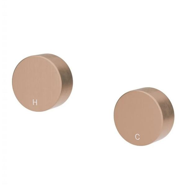 Wall Tap Set Quarter Turn Ceramic Spindle Thermostatic Tap Brushed Champagne