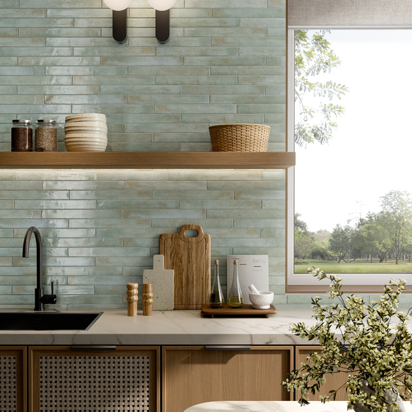 Life Turqoise Glossy Porcelain 48mmx450x9.5mm (0.69sqm/Box)