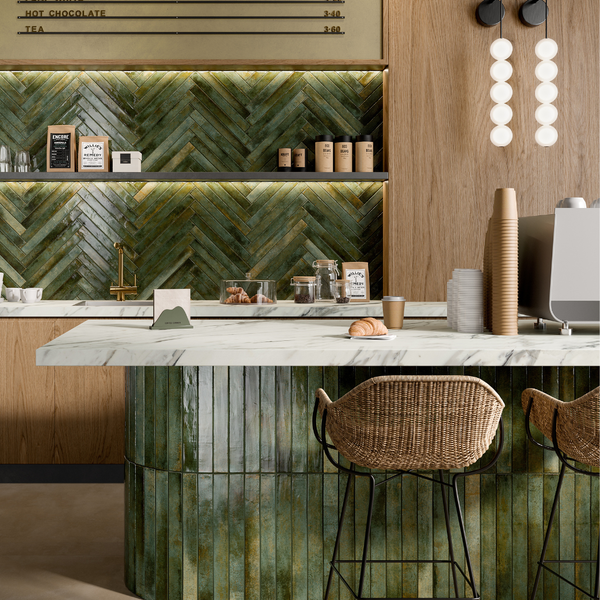 Life Dark Green 48mm x 450 x 9.5 mm Glazed Porcelain Glossy (0,690sqm/Box)