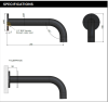 Basin Spout Long Wall-Type Basin Spout Tiger Bronze (MBS05-PVDBB)