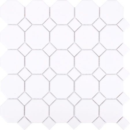 White /White Octagonal 56x56 Cer/Mosaic