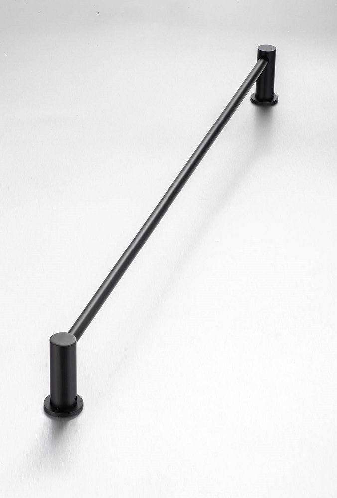 Demola Black Single Towel Rail 760mm