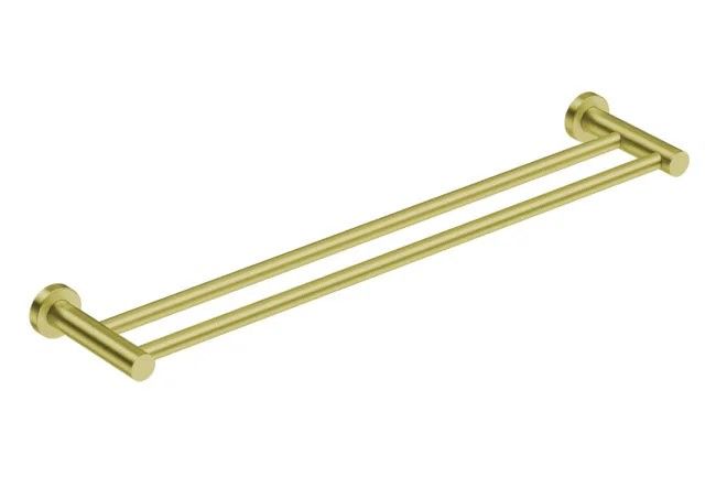 4682 Double Towel Rail 650mm Brush Champagne Gold