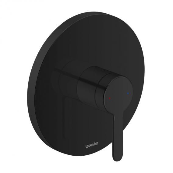 C.1 Single Lever Shower Mixer For Concealed Installation Black Matt Round Escutcheon