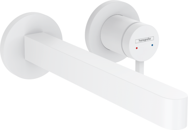 Finoris Single lever basin mixer for concealed installation w/m with spout Matt White
