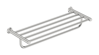 4693 Towel Shelf + Hang Bar 650mm - Polished