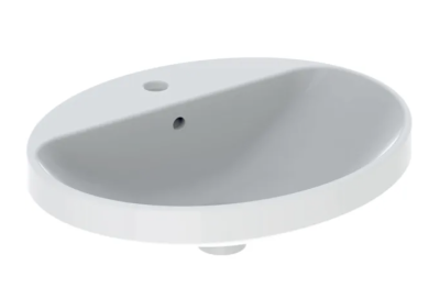 VariForm countertop washbasin, oval, with tap hole bench 500x450mm