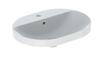 Geberit VariForm Countertop Washbasin, Elliptic, With Tap Hole Bench 600x450mm