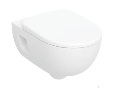 Geberit Selnova Premium Wall-hung WC set, Washdown, semi-shrouded, Rimfree, with WC Seat