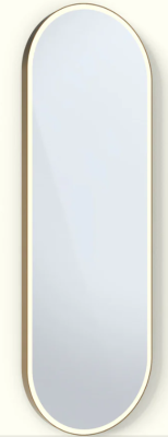 Illumina Pill Mirror - 800 x 1500mm - Solid Brass Matte