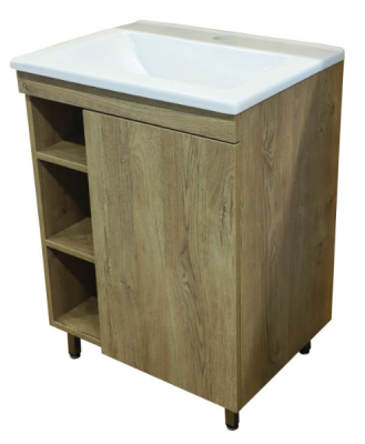 Latino 600 Floor Unit Including Clayton 600 Basin - Madura Oak