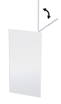 LEWM80SC Lectro 800x2000x8mm Shower Screen -Silver/Clear