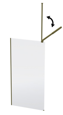 Lewm15Cgc Lectro 1500x2000x8mm Shower Screen - Champagne Gold/Clear