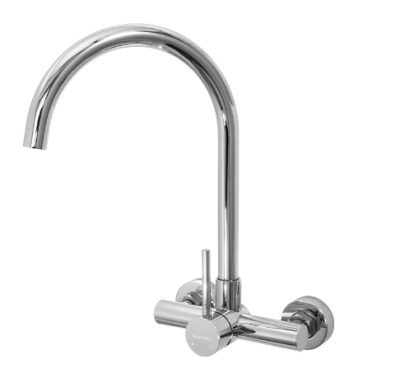 Wall Type Sink Mixer J Spout Chrome