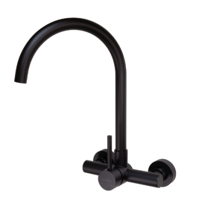 Wall Type Sink Mixer J Spout Black