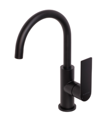 Silk Black Gooseneck Basin Mixer