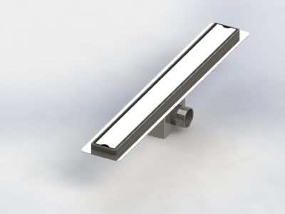 Stainless Steel (304) Expand-A-Drain With Flange & 50mm Outlet Solid Lid Black