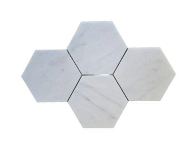 Large Hexagon Polished Marble Mosaic 262x302mm