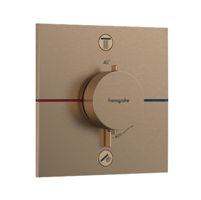 ShowerSelect Comfort E Thermostat for Concealed Installation for 2 Functions Brushed Bronze