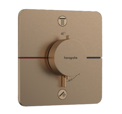 ShowerSelect Comfort Q Thermostat for Concealed Installation for 2 Functions Brushed Bronze