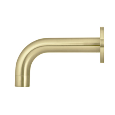 Meir Round Curved Basin Spout 130mm - Tiger Bronze