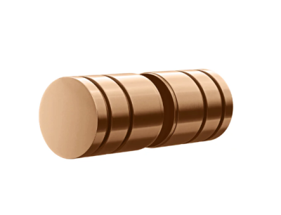 Meir Shower Door Accessories, Round Door Handle - Lustre Bronze