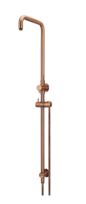 Meir Shower Rail with Hose (excludes Rose and Handshower) - Lustre Bronze