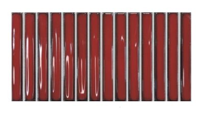 Osaka Bars Red 125x250x8.5mm Gloss Porcelain (0.44sqm/box)