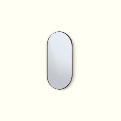 Deep Frame Pill Mirror - 0.6 x 1.2m - 30mm - Bronze - LED Backlit