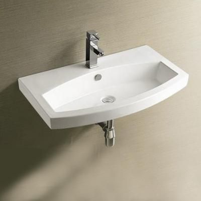 Belle Wall Mounted Basin White Gloss Interior Large 810x480x160mm
