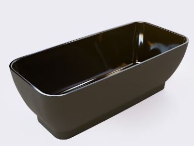 Mieke Freestanding Bath Composite - Black 1610x710x525mm
