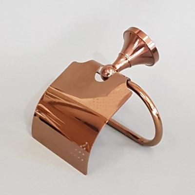 Wall-mounted Paper Holder Rose Gold Brass