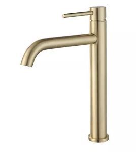 Stylet Tall Basin Mixer Brushed Gold