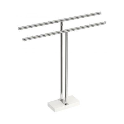 9185 Double Towel Stand 900mm - Polished