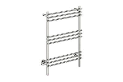 LOFT 9 Bar Straight Heated Towel Rail With PTSelect Switch Polished Stainless Steel 563x774x120mm