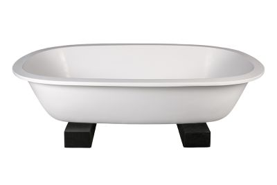 Zenith Thin Rim Freestanding Bath Polished White 1850x1130x475mm
