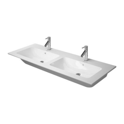 ME By Starck Double Furniture Vanity Wash Basin White  1300 mm